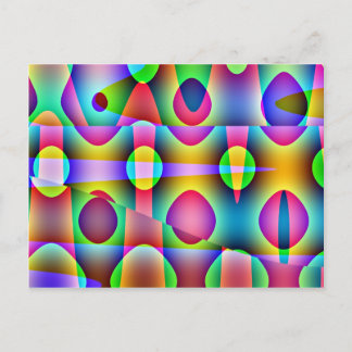 Carte Postale Couleurs abstraites funky