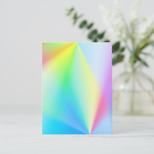 Carte Postale Couleurs arc-en-ciel pastel iridescentes modernes