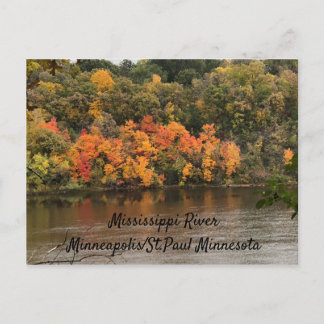 Carte Postale Couleurs automnales Mississippi Rivière Minneapoli