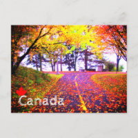 Couleurs brillantes Automne Vélo Chemin Canada Sou