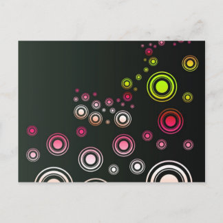 Carte Postale Couleurs Cercle, Mur, Formes Arrondies, Style Art 