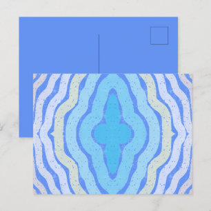 Carte Postale Couleurs Complémentaires Bleuet Design Shabby Chic