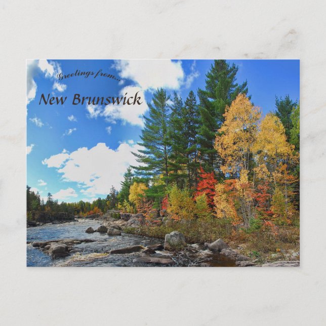 Carte Postale Couleurs d'automne au Nouveau-Brunswick Canada (Devant)