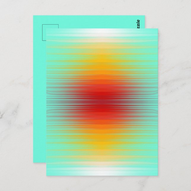 Carte Postale Couleurs de champ plasma de rentrée spatiale Abstr (Devant / Derrière)