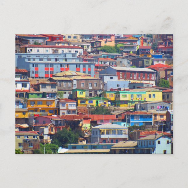 Carte Postale couleurs de la ville de valparaíso (Devant)