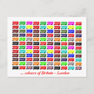 Carte Postale Couleurs de Londres, Royaume-Uni