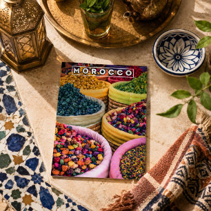 Carte Postale Couleurs de Marrakech Épicerie de Épices de la Méd