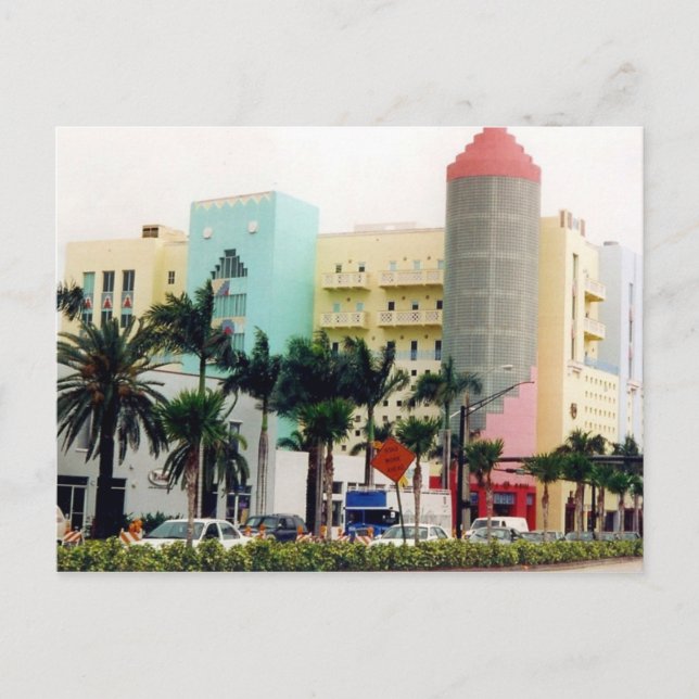 Carte Postale couleurs de miami (Devant)