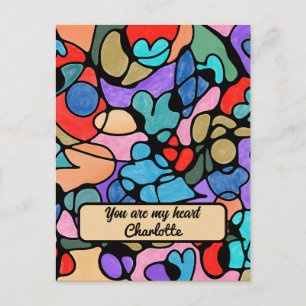 CARTE POSTALE COULEURS D'EAU NUMÉRIQUE NEUROGRAPHIQUE