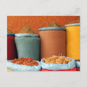 Carte Postale couleurs d'épices marrakech