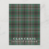Couleurs du clan écossais Craig Tartan