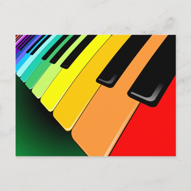 Carte Postale Couleurs du clavier (Devant)