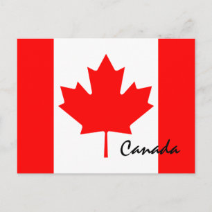 Carte Postale Couleurs du drapeau de la feuille d'érable du Cana