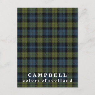 Carte Postale Couleurs écossaises Campbell Tartan