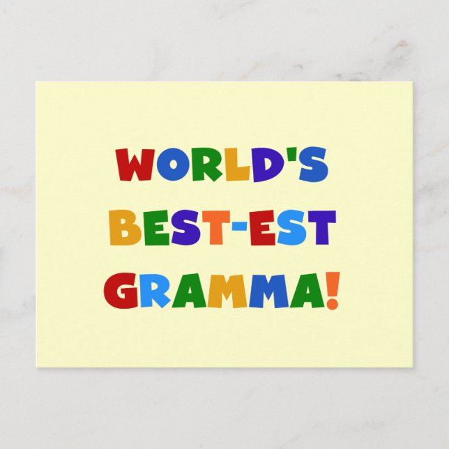 Carte Postale Couleurs lumineuses du Meilleur-est Gramma du (Devant)