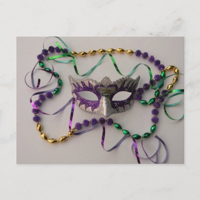 CARTE POSTALE COULEURS MARDI GRAS (Devant)