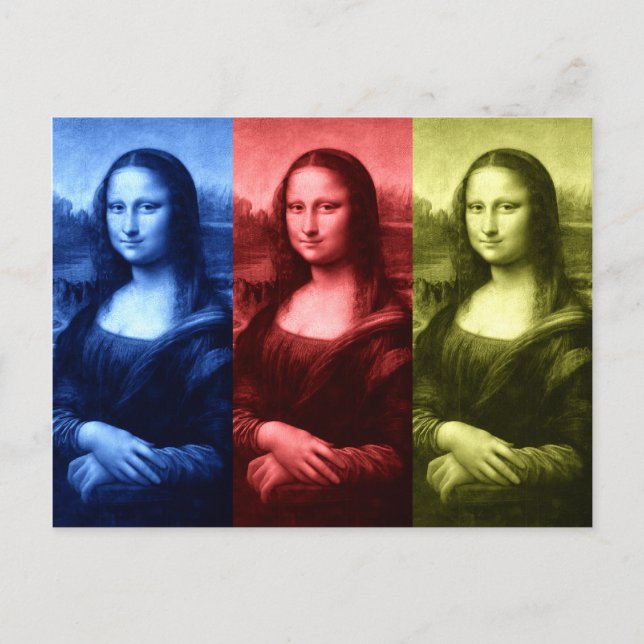 Carte Postale Couleurs primaires Mona Lisa (Devant)