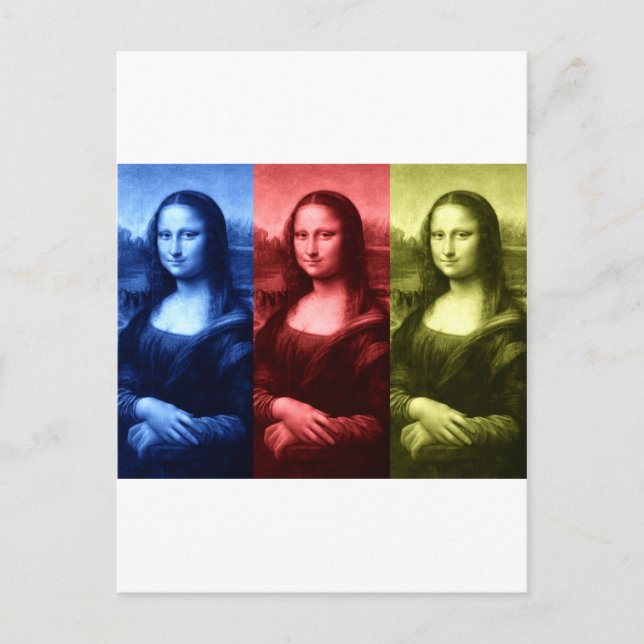 Carte Postale Couleurs primaires Mona Lisa (Devant)
