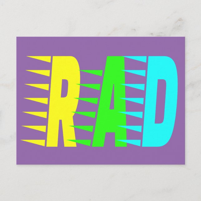 Carte Postale Couleurs RAD Neon (Devant)