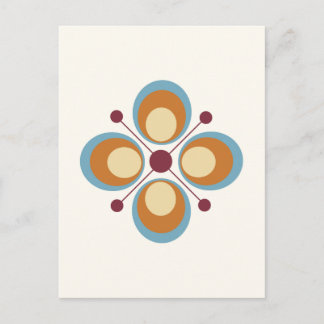 Carte Postale Couleurs rétro Géométrie