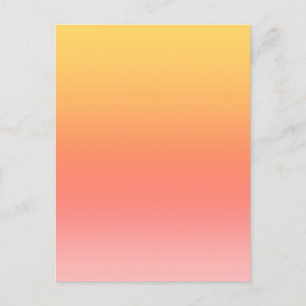 Carte Postale Couleurs simples - Jaune à Misty Pink ombre
