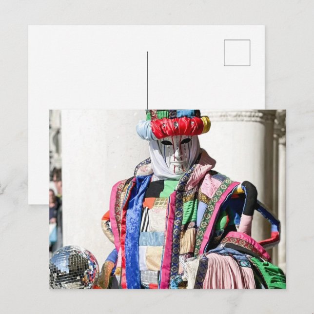 Carte Postale Couleurs spectaculaires du Vénétie Carnivale (Devant / Derrière)