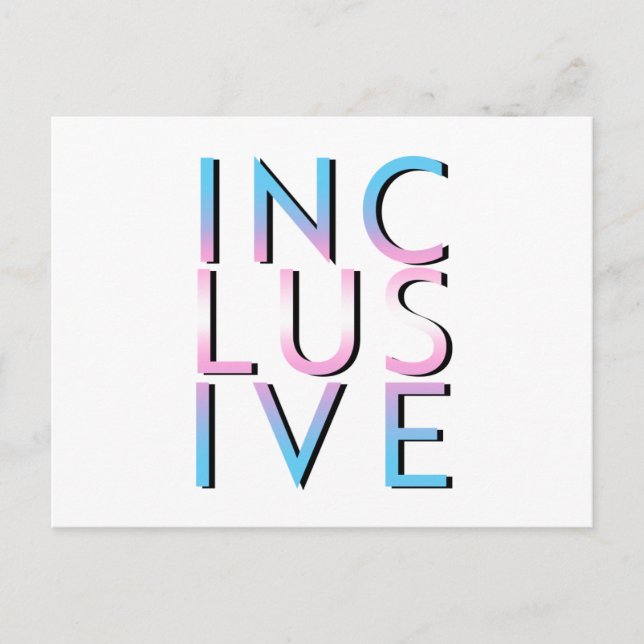 Carte Postale Couleurs trans-inclusives (Devant)