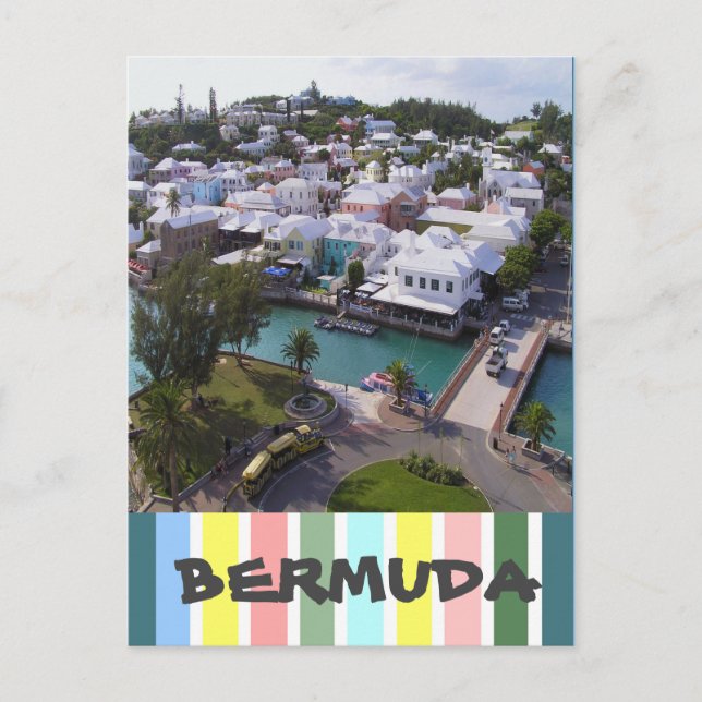 Carte Postale Couleurs tropicales des Bermudes (Devant)