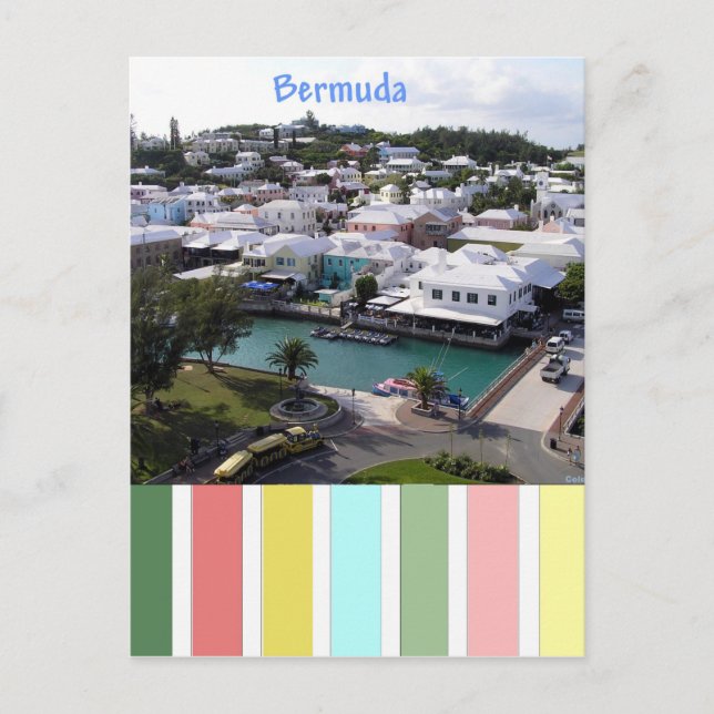 Carte Postale Couleurs tropicales des Bermudes (Devant)