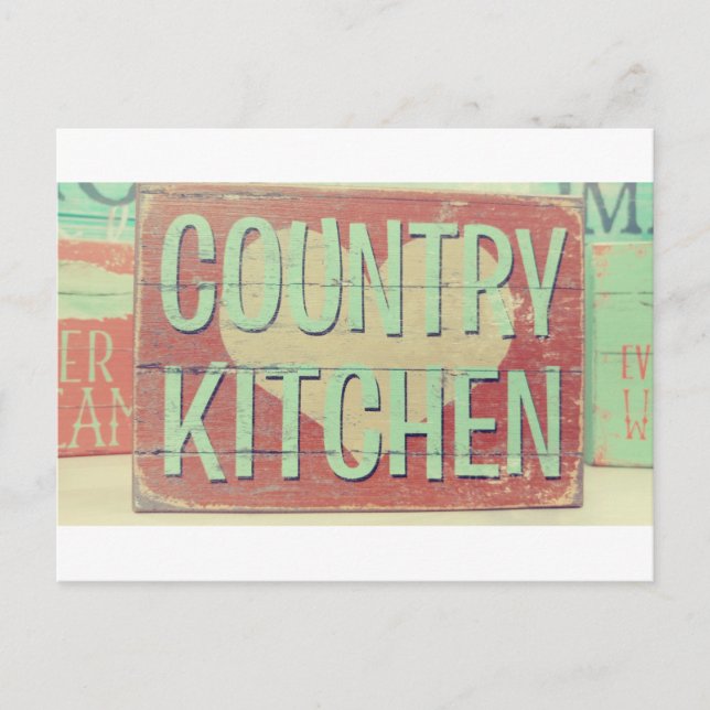 Carte Postale Country Kitchen Green Cottage (Devant)