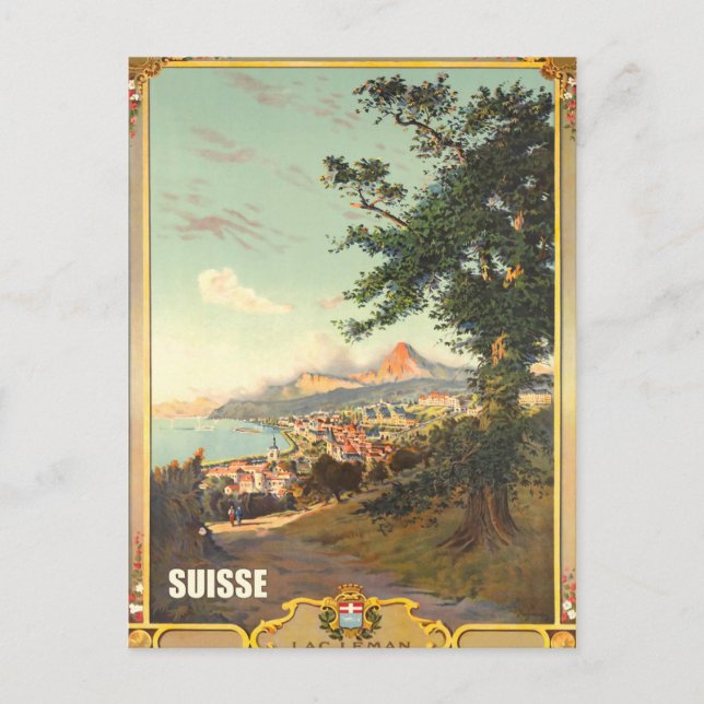 Carte Postale Country Road Near Lac Leman, Suisse (Devant)