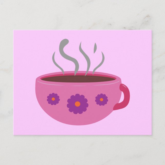 Carte Postale Coupe chaude de café (Devant)