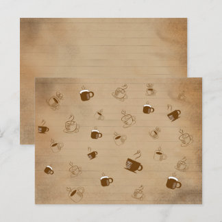 Carte Postale Coupe de café minimaliste Motif rayé - Geo moderne