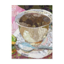 Coupe de café Torn Papier Peinture collage art