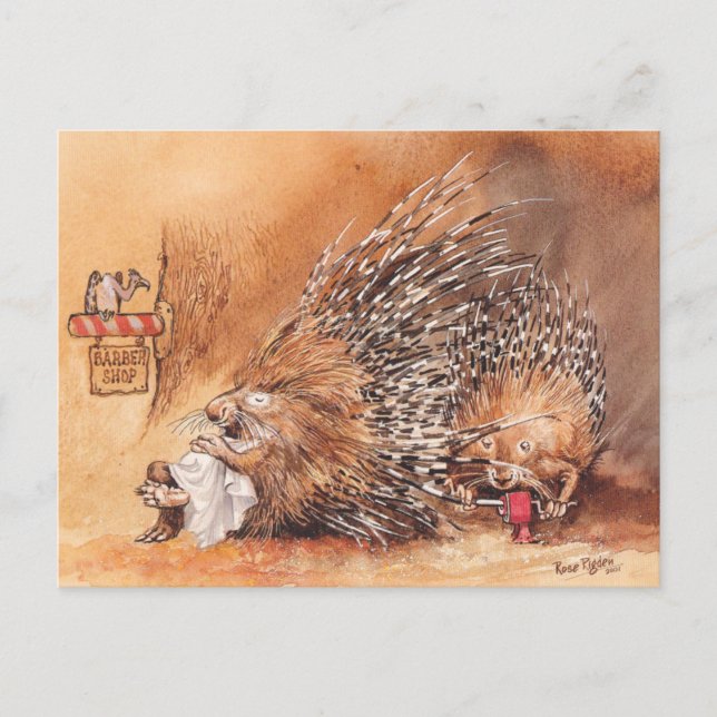 Carte Postale coupe de cheveux peu commune (Devant)