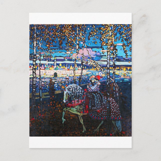 Carte Postale Couple à cheval blanc, Wassily Kandinsky (Devant)