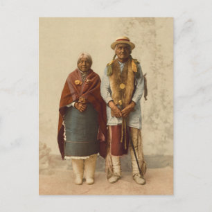 Carte Postale Couple amérindien, 1899