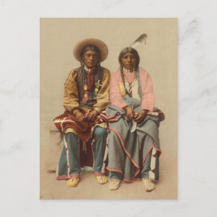 Carte Postale Couple amérindien, 1899