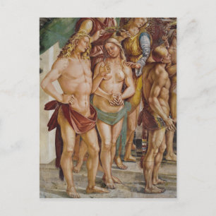 Carte Postale Couple couronné par un ange, détail