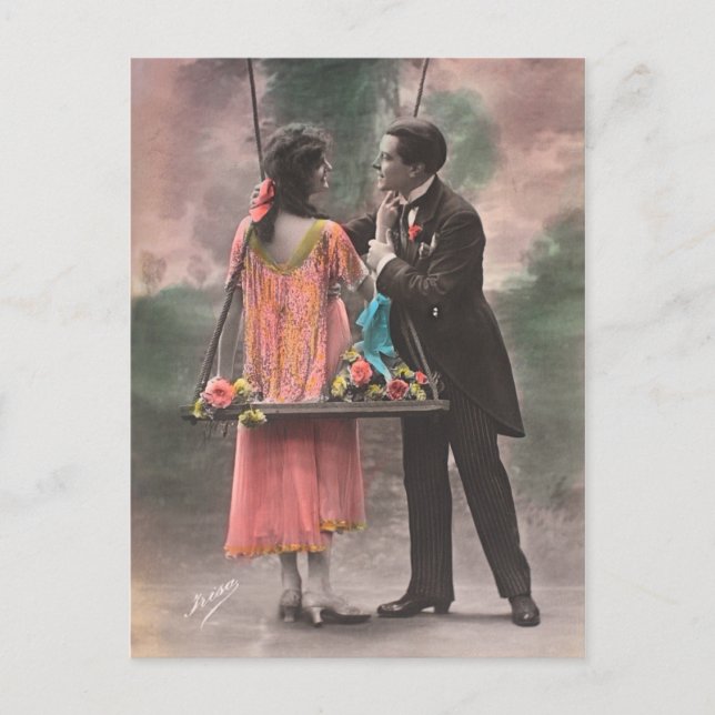 Carte Postale couple d'amour vintage (Devant)