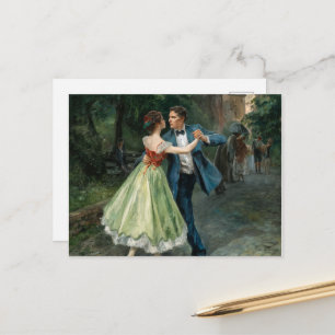 Carte Postale Couple dansant dans la rue, Élégant