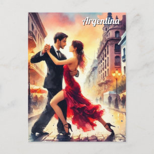 Carte Postale Couple dansant dans le tango en Argentine