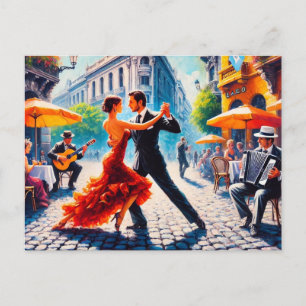 Carte Postale Couple dansant dans le tango en Argentine