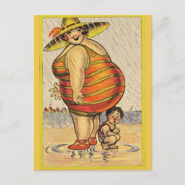 Carte Postale Couple d'antiquités drôles sur la bizarrerie de la (Devant)