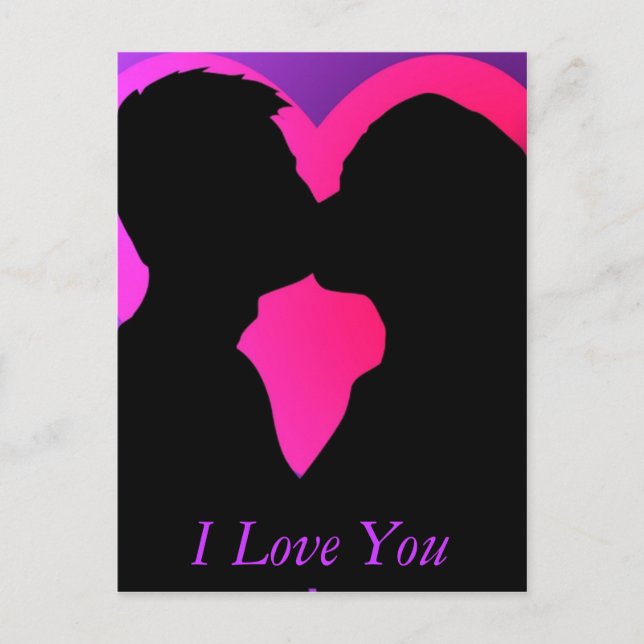 Carte Postale Couple de baiser (Devant)