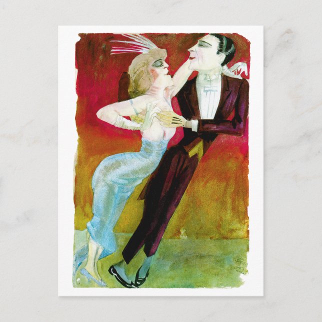Carte Postale Couple de danse moderne par Otto Dix (Devant)