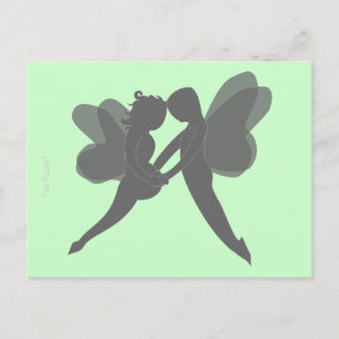 carte postale couple de fées fond