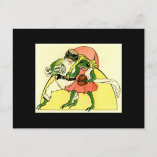 Carte Postale Couple de grenouille adorable