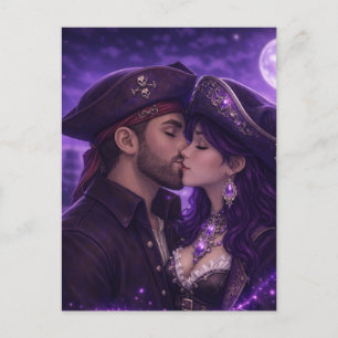 Carte Postale Couple de Pirates Romantiques