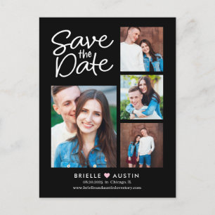 Carte Postale Couple Douce COULEUR ÉDITABLE Enregistrer La Date